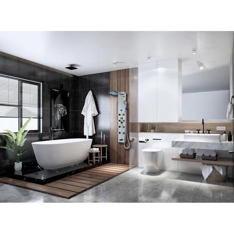 Blue Ocean SPA392M Blue Ocean 52 inch Aluminum Shower Panel With Shower Head