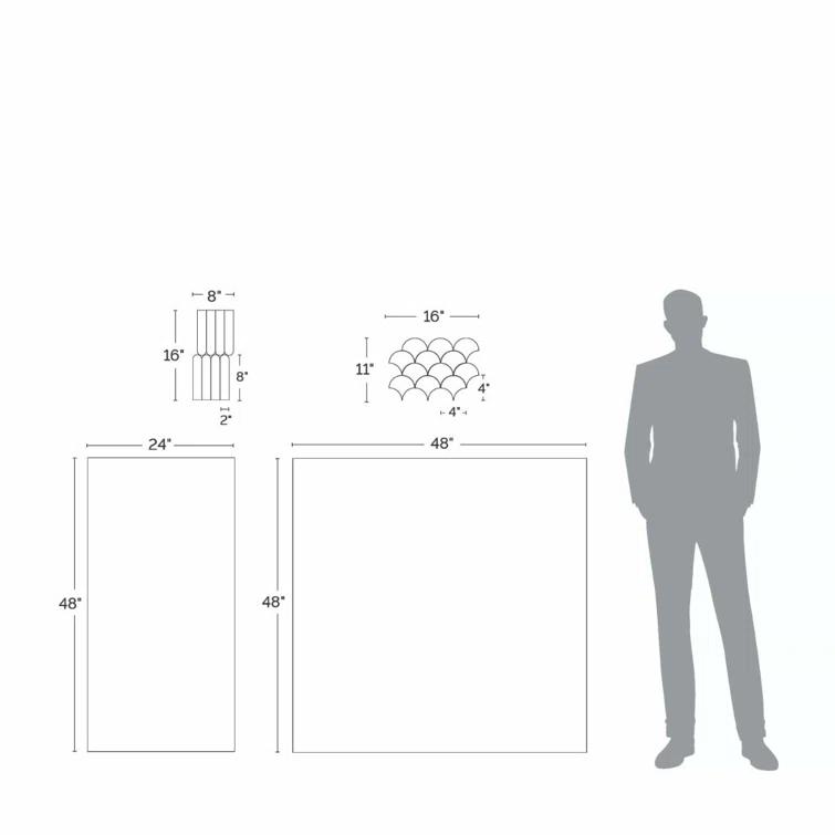 Lane 23" x 23" Porcelain Patterned Wall & Floor Tile (15.49 sq. ft. / box)