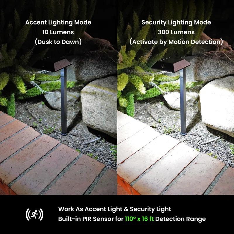 Home Zone Security Low Voltage Solar Powered Integrated LED Pathway Light