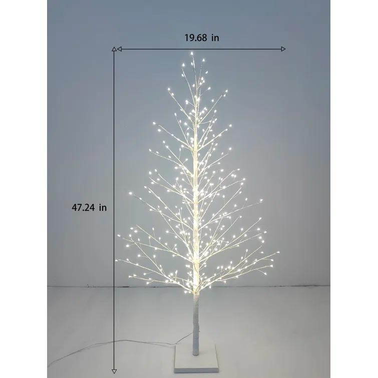 White Birch Tree with LED Lights Indoor Use Only