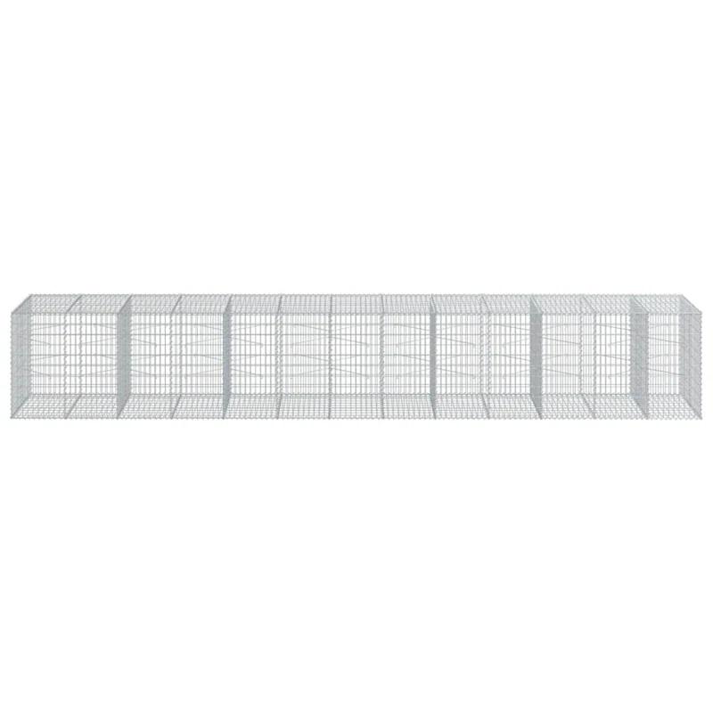 VidaXL Silver Metal Border Fencing