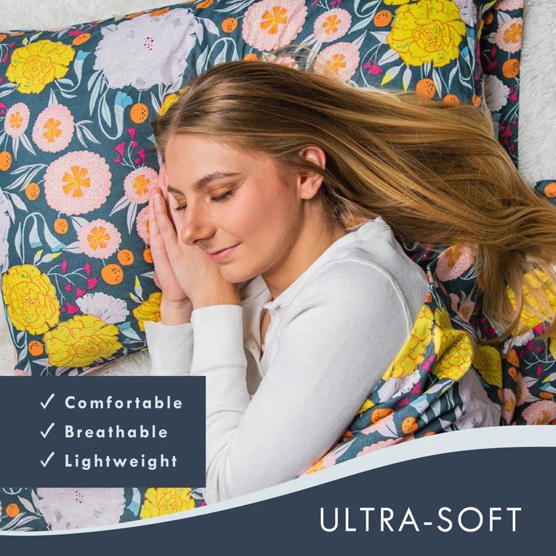 Where the Polka Dots Roam Microfiber Floral Fitted Sheet