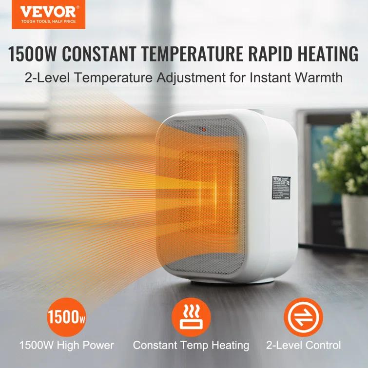 VEVOR VEVOR 1500 Watt 5000 BTU Electric High Efficiency Radiator Space Heater with Adjustable Thermostat