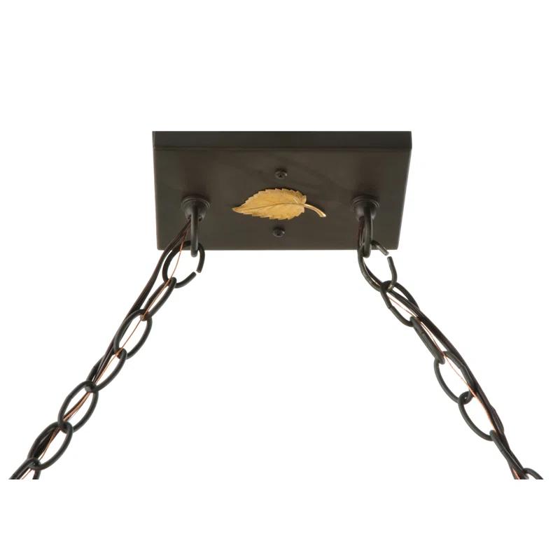 Meyda Lighting Rustic Lodge 9 - Light Antique Bronze Pool Table Lights Pendant