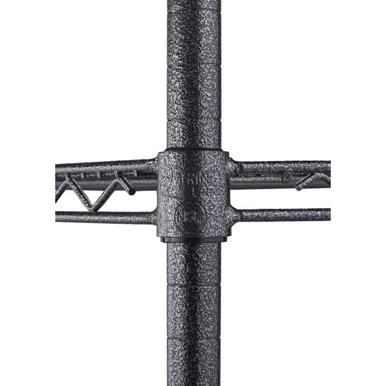 Trinity TRINITY PRO Black 5-Tier NSF Steel Wire Garage Storage Shelving Unit w/ Wheels