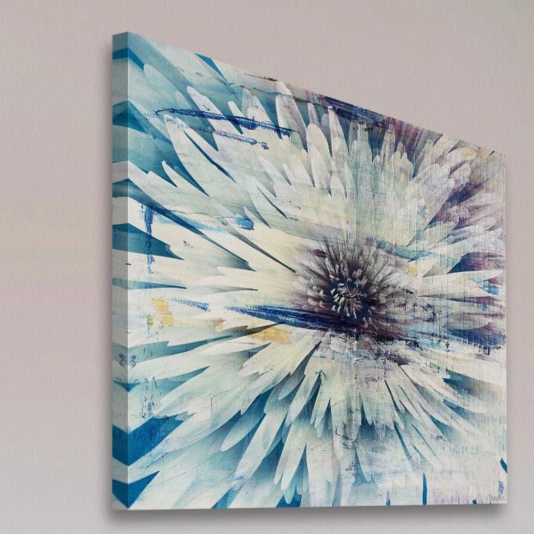 Parvez Taj Rustic Floral " White Burst Bloom " by Parvez Taj