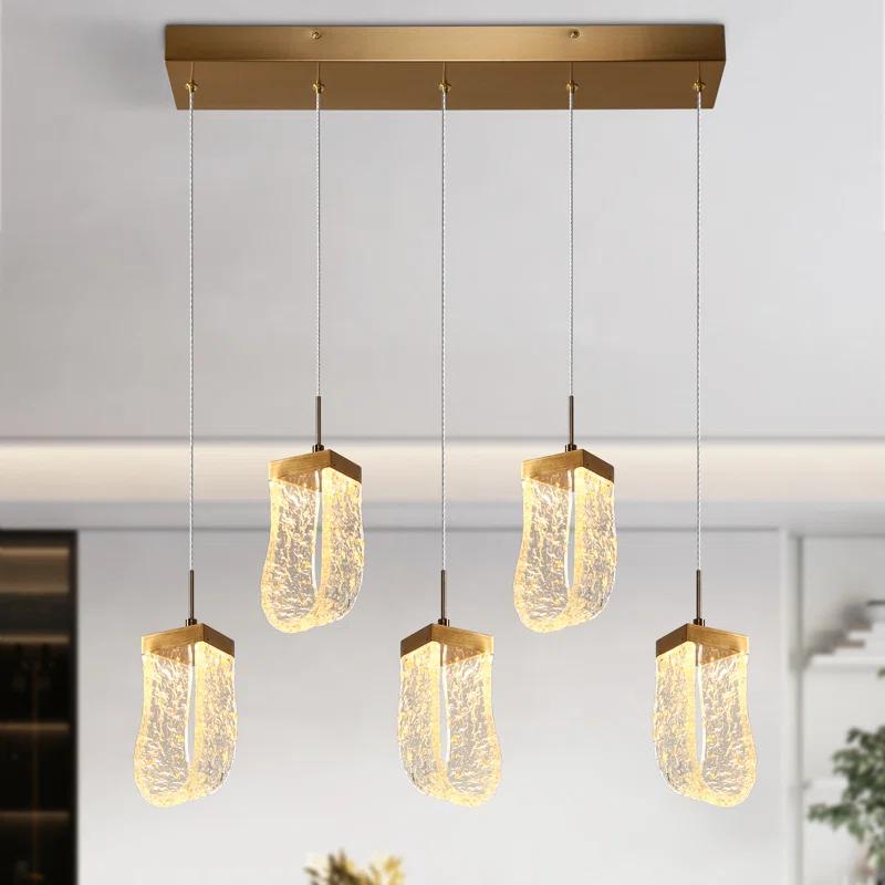 Grigor 5 - Light Kitchen Island Linear LED Pendant