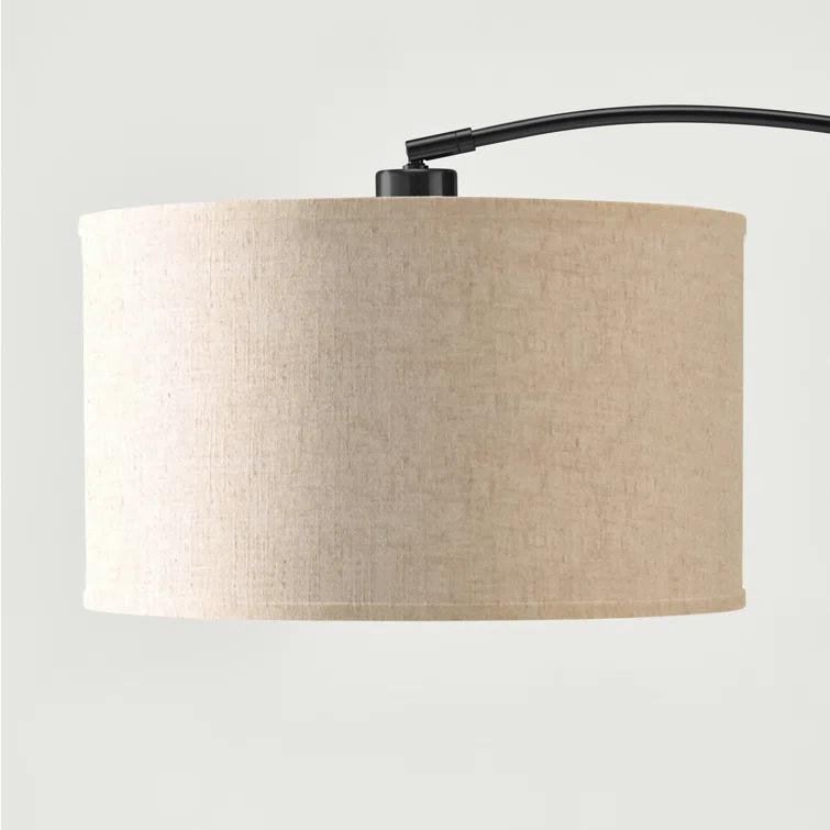 Brightech Logan 76 in. Adjustable and Extendable LED Arched Gold Floor Lamp with Weighted Marble Base - LED Bulb Included
