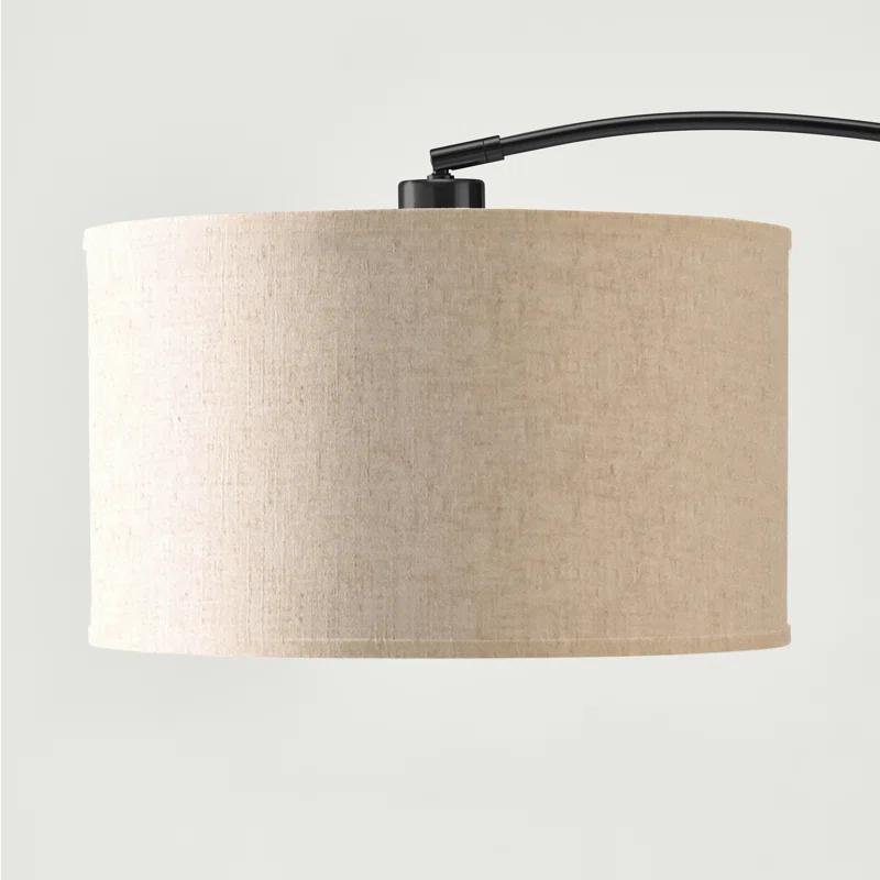 Brightech Logan 76 in. Adjustable and Extendable LED Arched Gold Floor Lamp with Weighted Marble Base - LED Bulb Included