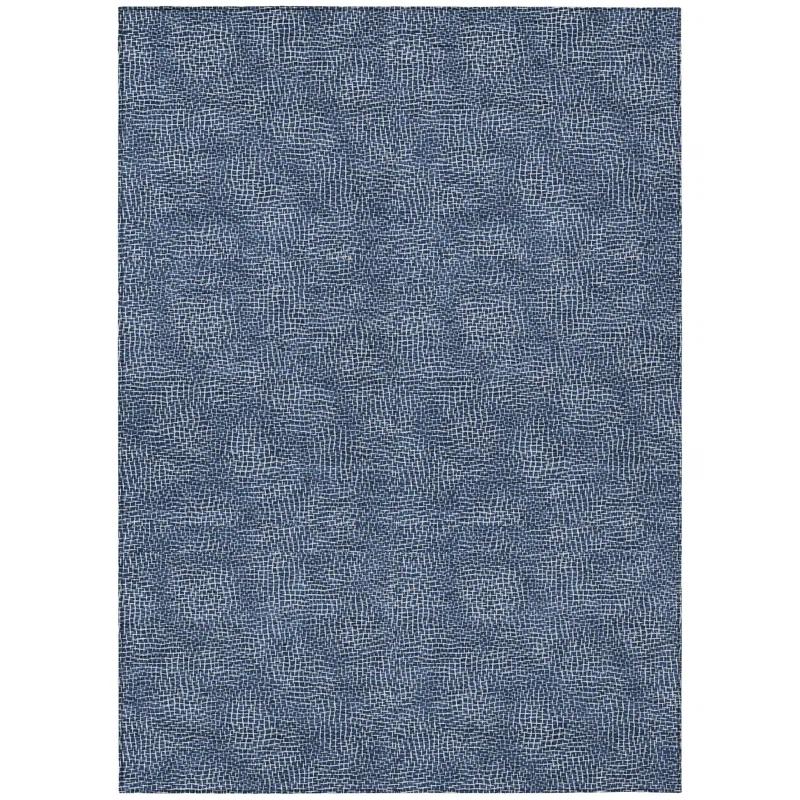 Machine Washable Indoor/Outdoor Chayden ACN1057 Navy Rug