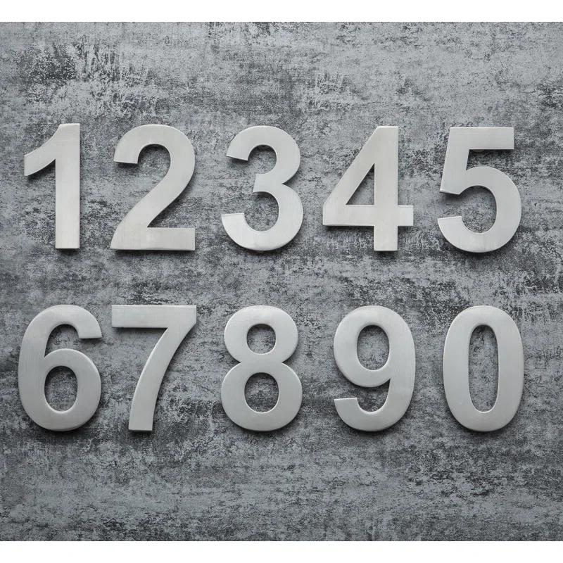 Barton Barton 6-Inch Floating Mount Steel House Number for Address Sign (Black)