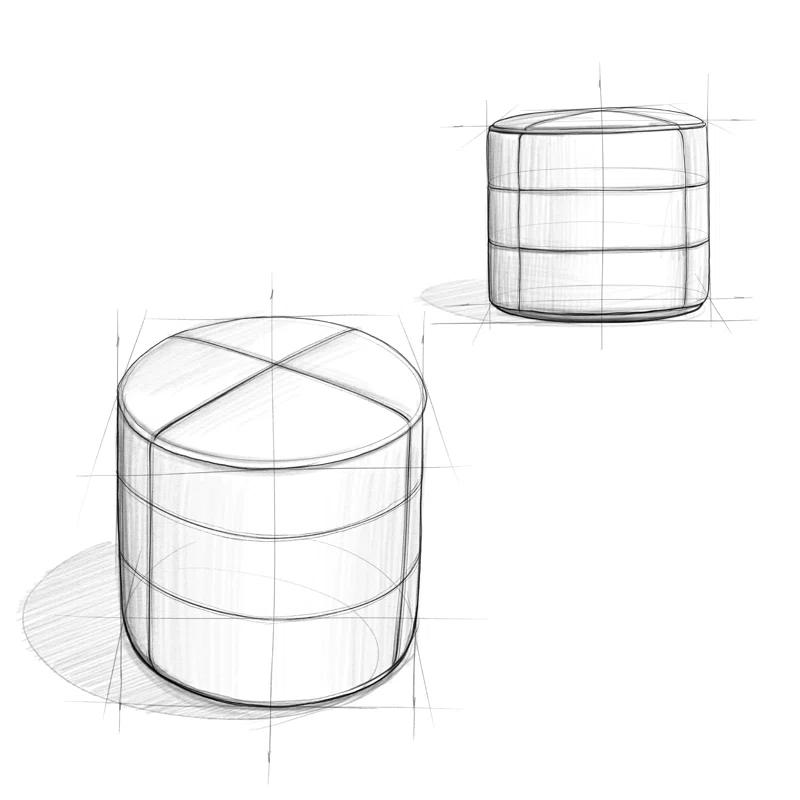 Simpli Home Connor 18"W Round Pouf