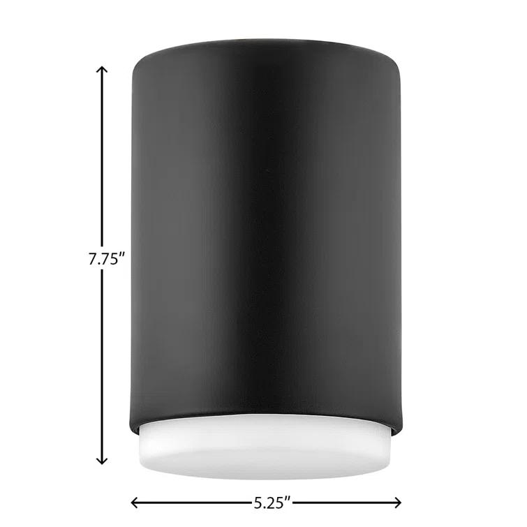 Fitzgerald Single Light Steel Dimmable Flush Mounted Sconce