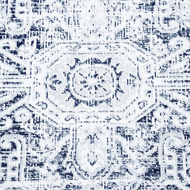 Nicole Miller Nicole Miller New York Patio Sofia Medallion Indoor/Outdoor Area Rug, Navy Blue/Aqua