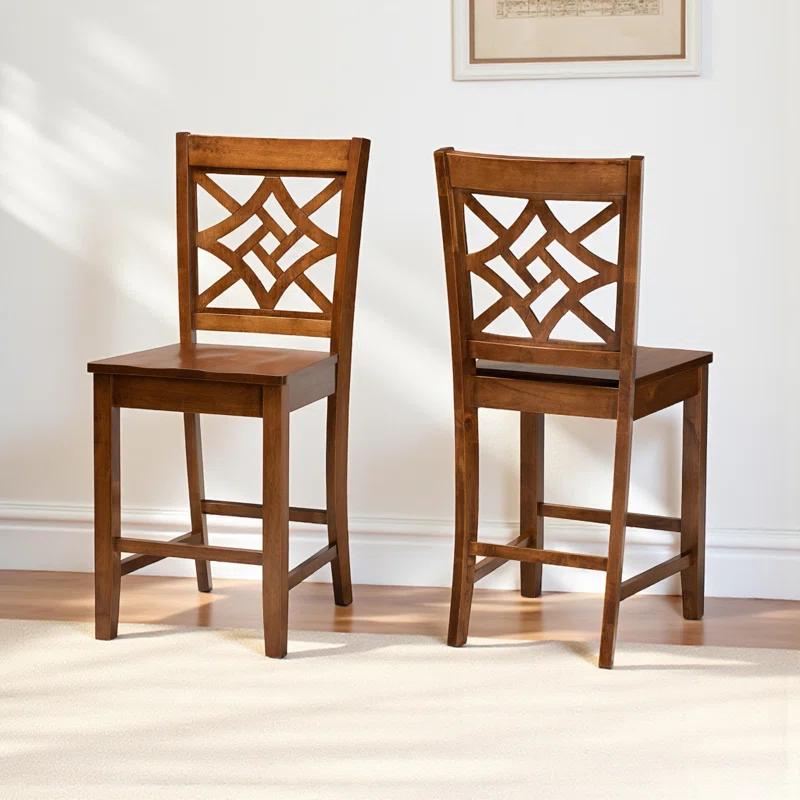 Darby Home Co Annorah Solid Wood Counter Stool (Set of 2)