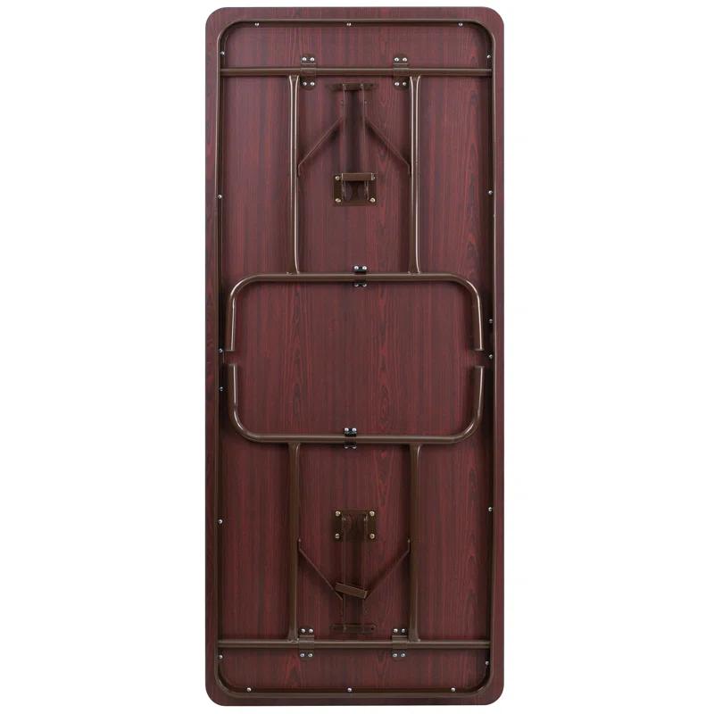 Flash Furniture Wofford 24" x 48" Rectangular High Pressure Mahogany Laminate Folding Banquet Table