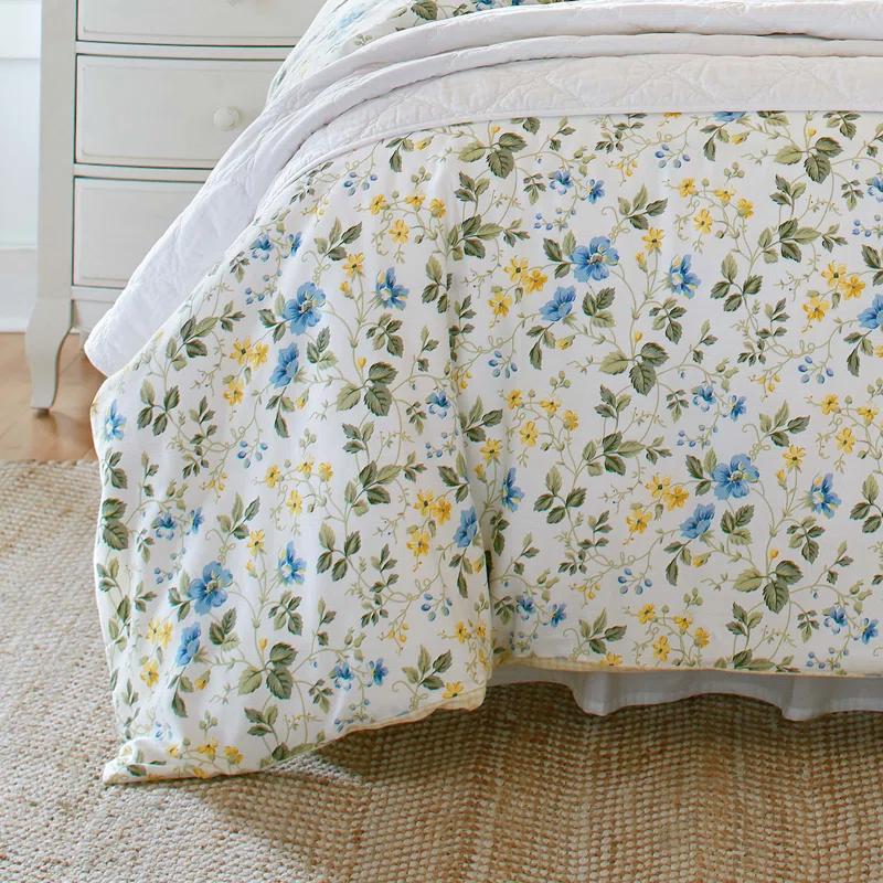 Laura Ashley Laura Ashley Meadow Floral Cotton Blue Duvet Cover Set