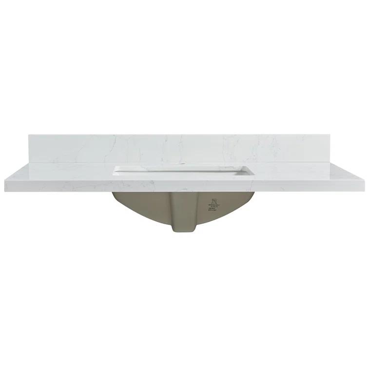 Vinnova Malaga 43'' Stone Single Bathroom Vanity Top with Sink