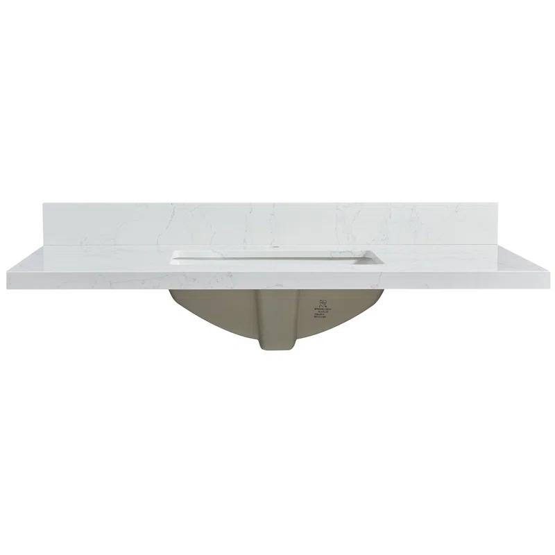 Vinnova Malaga 43'' Stone Single Bathroom Vanity Top with Sink