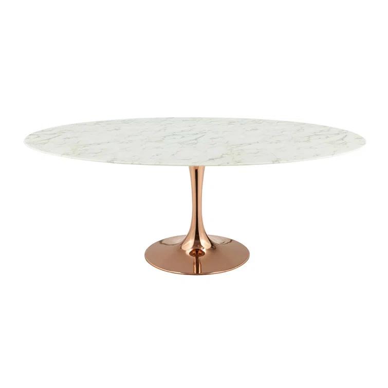 Modway Modway Lippa Oval Artificial Marble Dining Table