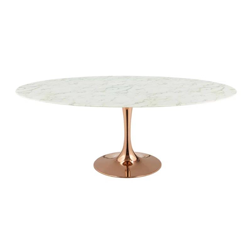 Modway Modway Lippa Oval Artificial Marble Dining Table