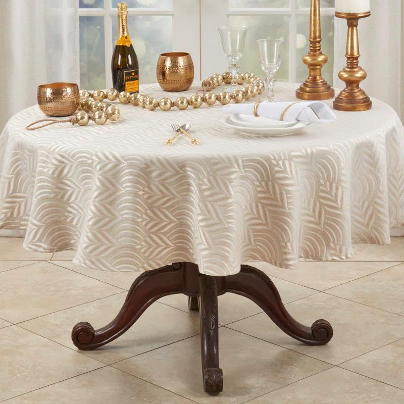 Saro Exquisite Jacquard Design Tablecloth
