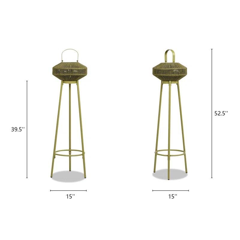 Jennifer Taylor Home Nova 52.5'' USB Integrated LED Outdoor Lantern Set