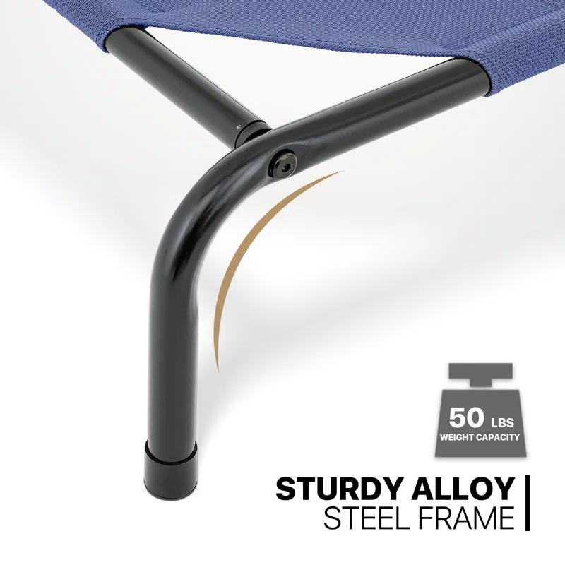 Tucker Murphy Pet™ Cooling Elevated Dog Bed, Portable Raised Pet Cot with Breathable Fabric and Alloy Steel Frame