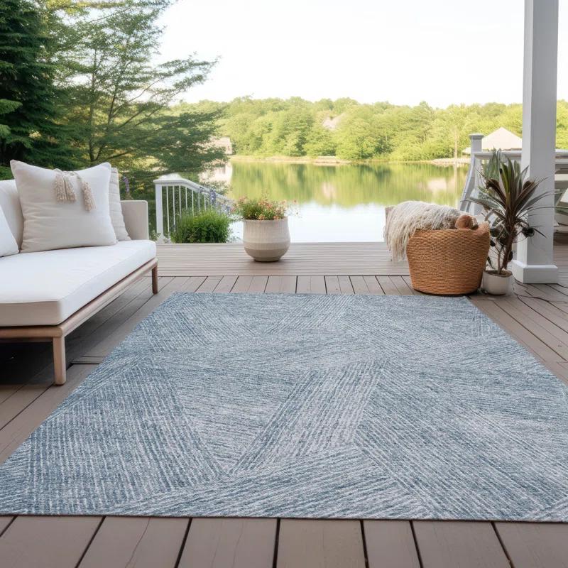 Machine Washable Indoor/Outdoor Chayden ACN991 Denim Rug