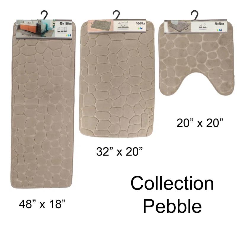 Evideco Pebble Runner Mat - Memory Foam - 48"L x 18"W for Kitchen, Bathroom and more & Reviews | Wayfair