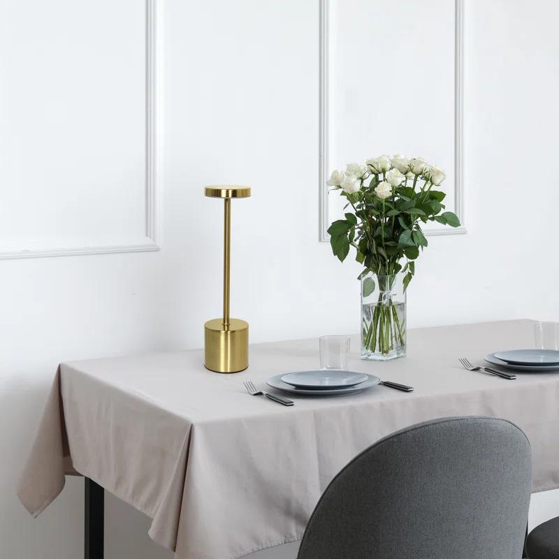 Wrought Studio™ Simple Designs 12.75" Skelly Disc Dimming & Rechargeable Cordless 4-Way Touch Sensor Stick Desk Lamp