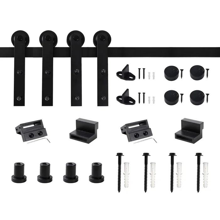 Watchmen Straight Design Standard Double Track Barn Door Hardware Kit