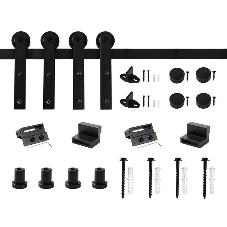 Watchmen Straight Design Standard Double Track Barn Door Hardware Kit