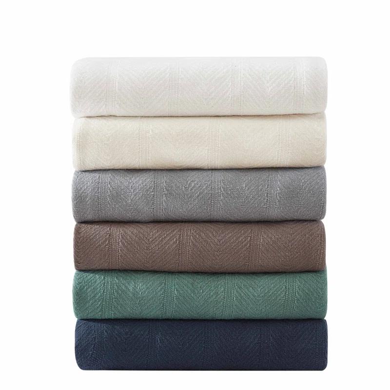 Eddie Bauer Eddie Bauer Herringbone Cotton Reversible Blanket