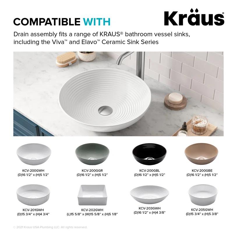 KRAUS Pop-Up Bathroom Sink Drain