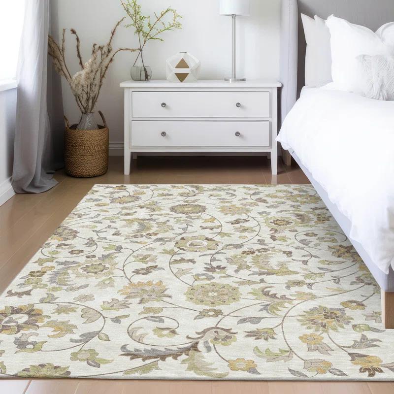 Machine Washable Indoor/Outdoor Chayden ACN1006 Ivory Rug