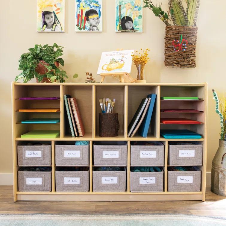 Guidecraft EdQ Essentials Shelves & 10 Bin Storage Unit