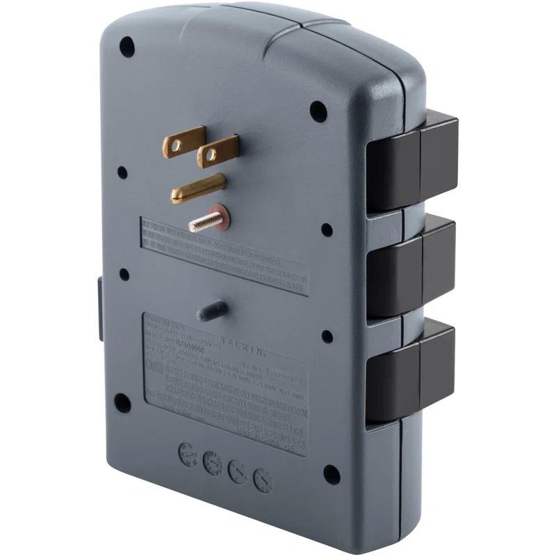 6-Outlet Pivot Plug Surge Protector Wall Mounted Power Strip