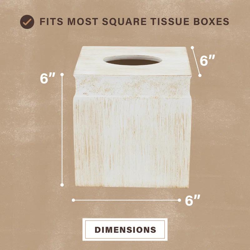 Creative Scents Rustic Luxe Square Tissue Box Cover