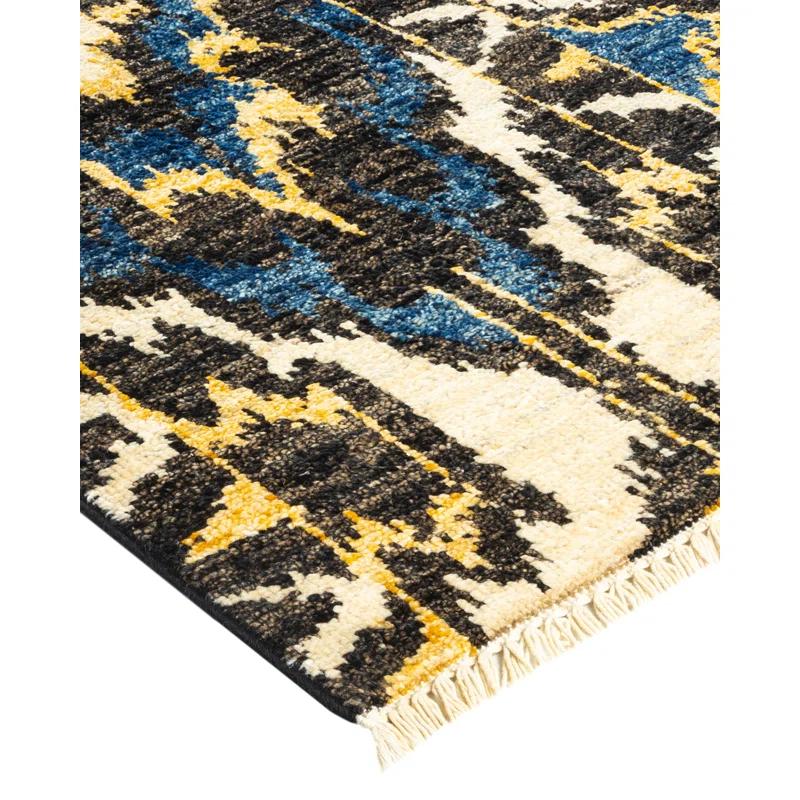 Isabelline Vasanth One-of-a-Kind 4' 1" X 6' 2" 2010s Wool Area Rug in Black