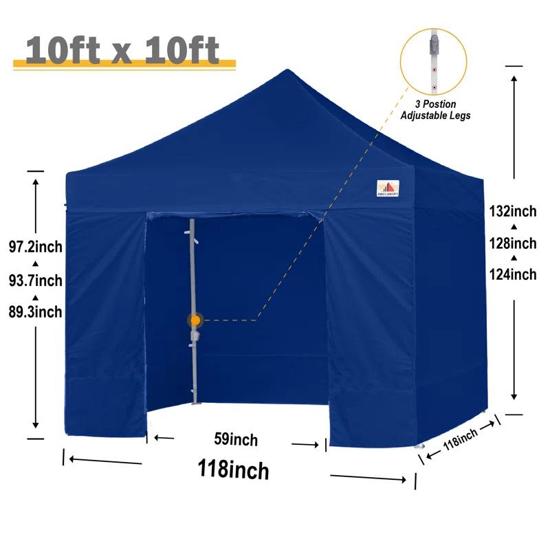 ABCCANOPY Commercial 10 ft. W x 10 ft. D Instant Shade Pop-Up Canopy The Pop Up Canopies