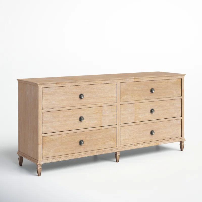 Birch Lane™ Garland 6-Drawer Double Wide Wood Dresser