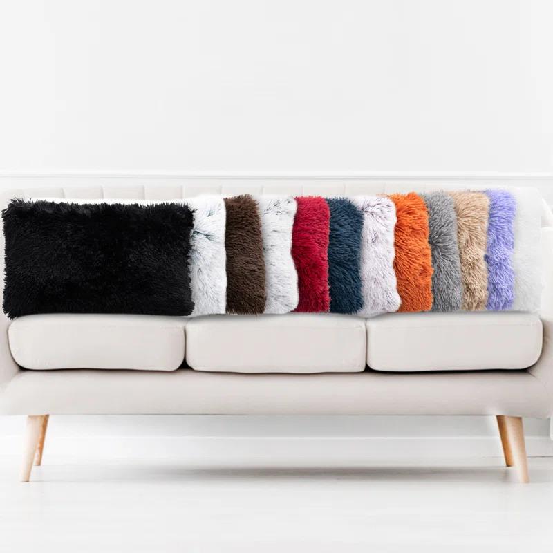 Cheer Collection Cheer Collection Faux Fur Throw Pillow (Set of 2)