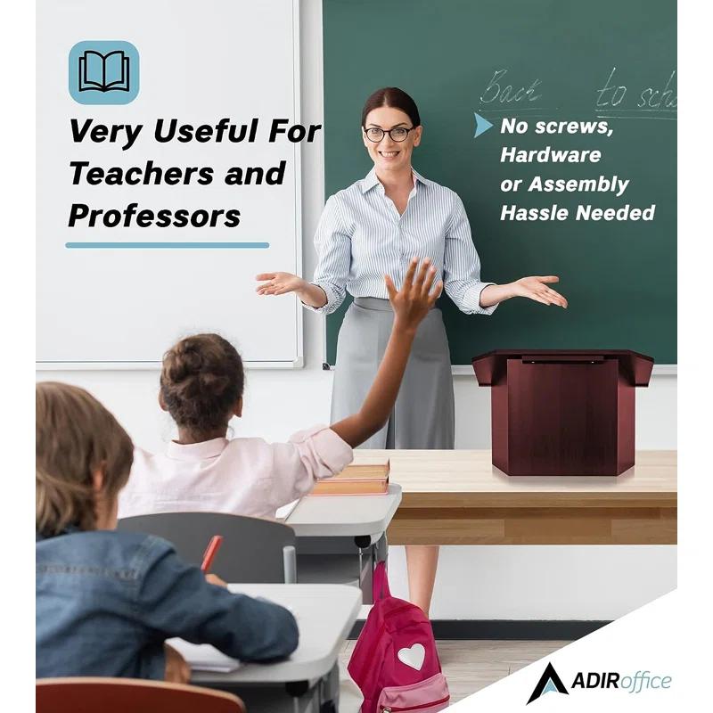 AdirOffice Adiroffice Foldable Tabletop Podium Presentation Lectern