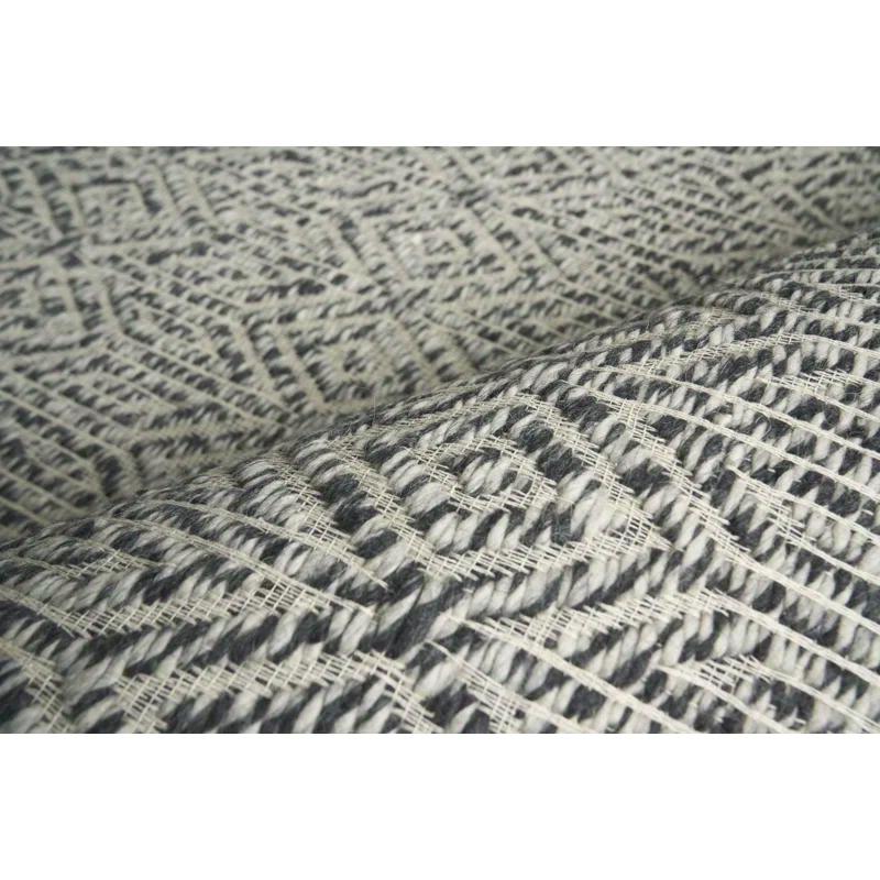 EXQUISITE RUGS Woven Earth Handmade Flatweave Wool Charcoal/Ivory Area Rug | Wayfair
