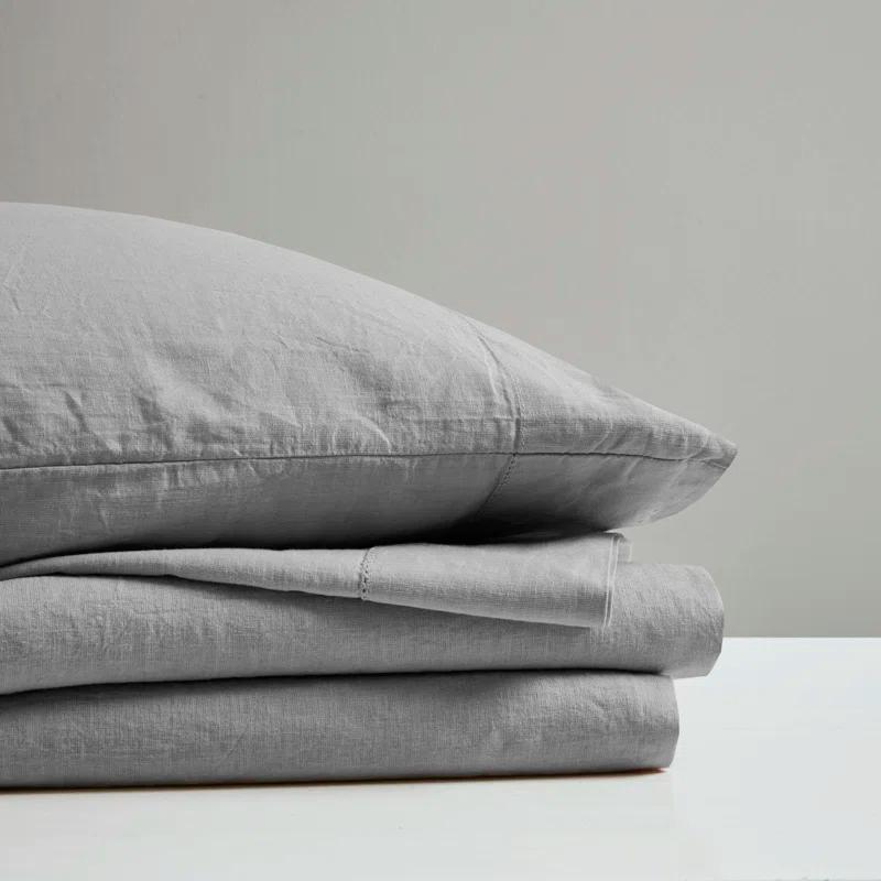 Madison Park Linen Blend 4 Piece Sheet Set