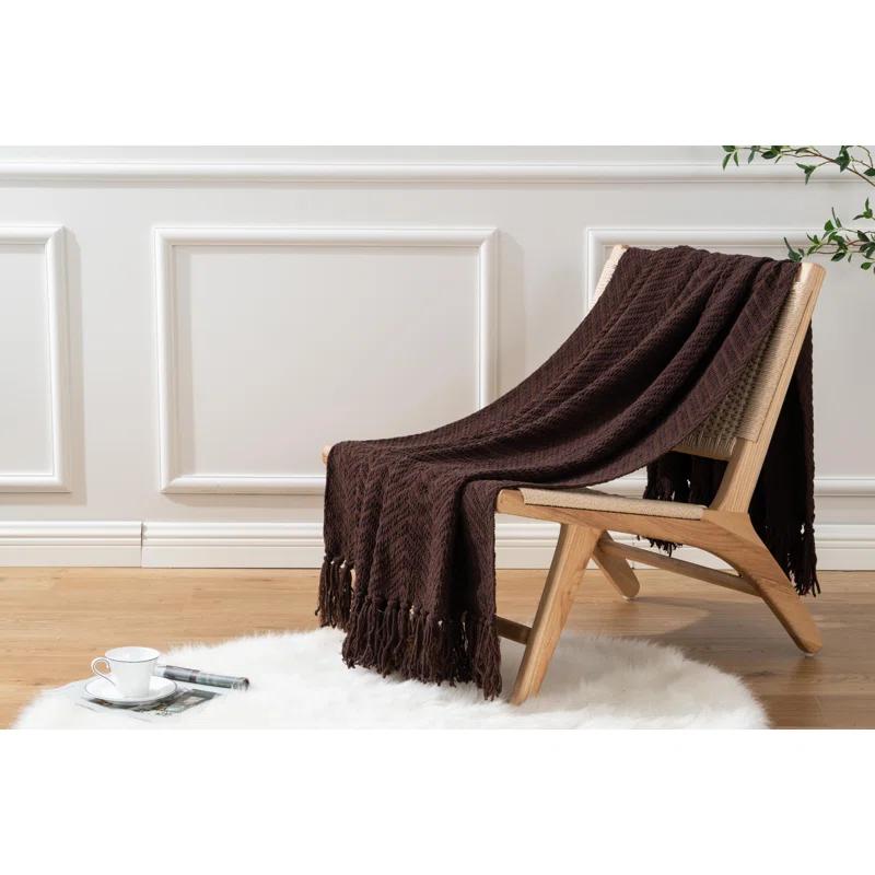 Battilo Home Throw Blanket for Couch, Super Soft Cozy Warm Throws for Twin Bed, Knit Woven Chenille Blanket Versatile for Sofa Bedroom Home Decor