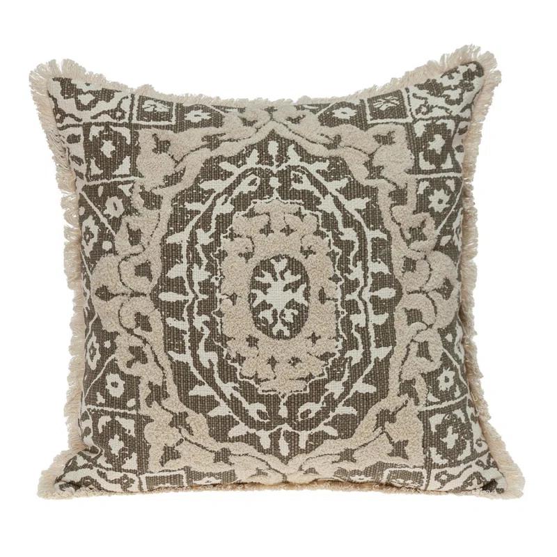 ZeaZu Abstract Cotton Throw Pillow
