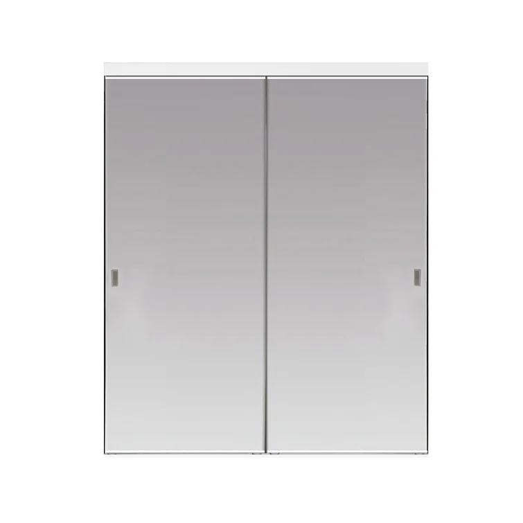 Custom Door and Mirror Solid + Manufactured Wood Mirrored Sliding Closet Doors