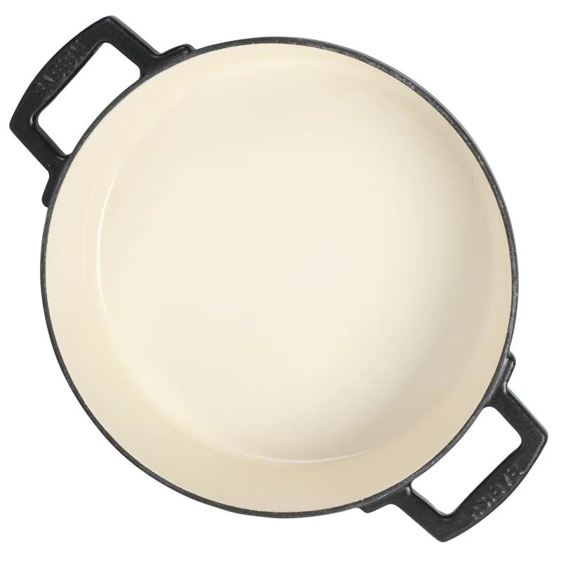 Babish 3 Quarts Non-Stick Enameled Cast Iron Braiser with Lid